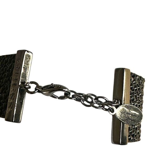 GUESS Black and Pink Crystal Statement Bracelet - Wide Band - Picture 5 of 8